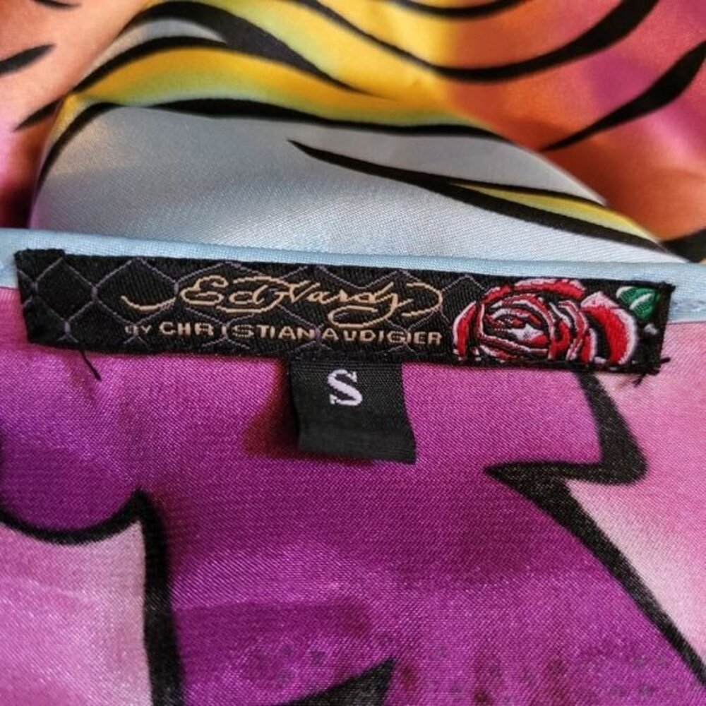 Women's Ed Hardy kimono style dress sexy rocker small rocker small - Picture 12 of 13